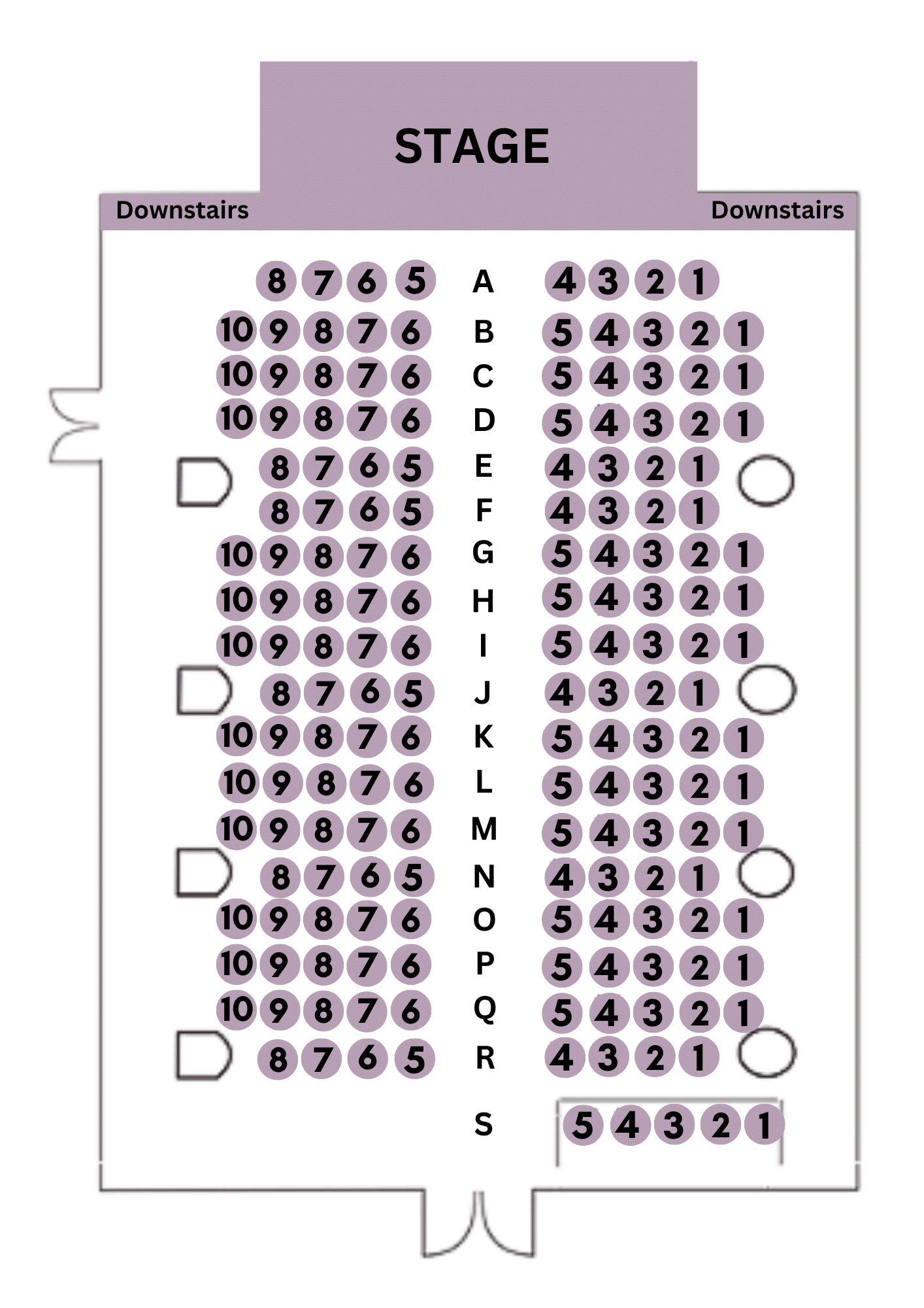 Ground Floor Seating Map